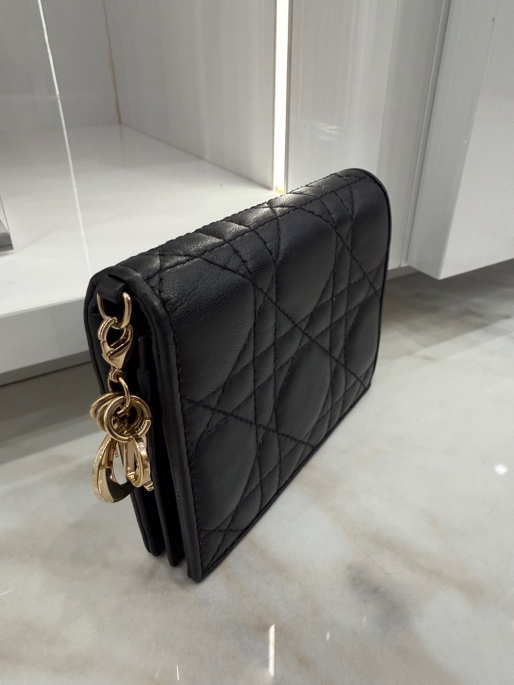 Mini Lady Dior Gardenia Wallet